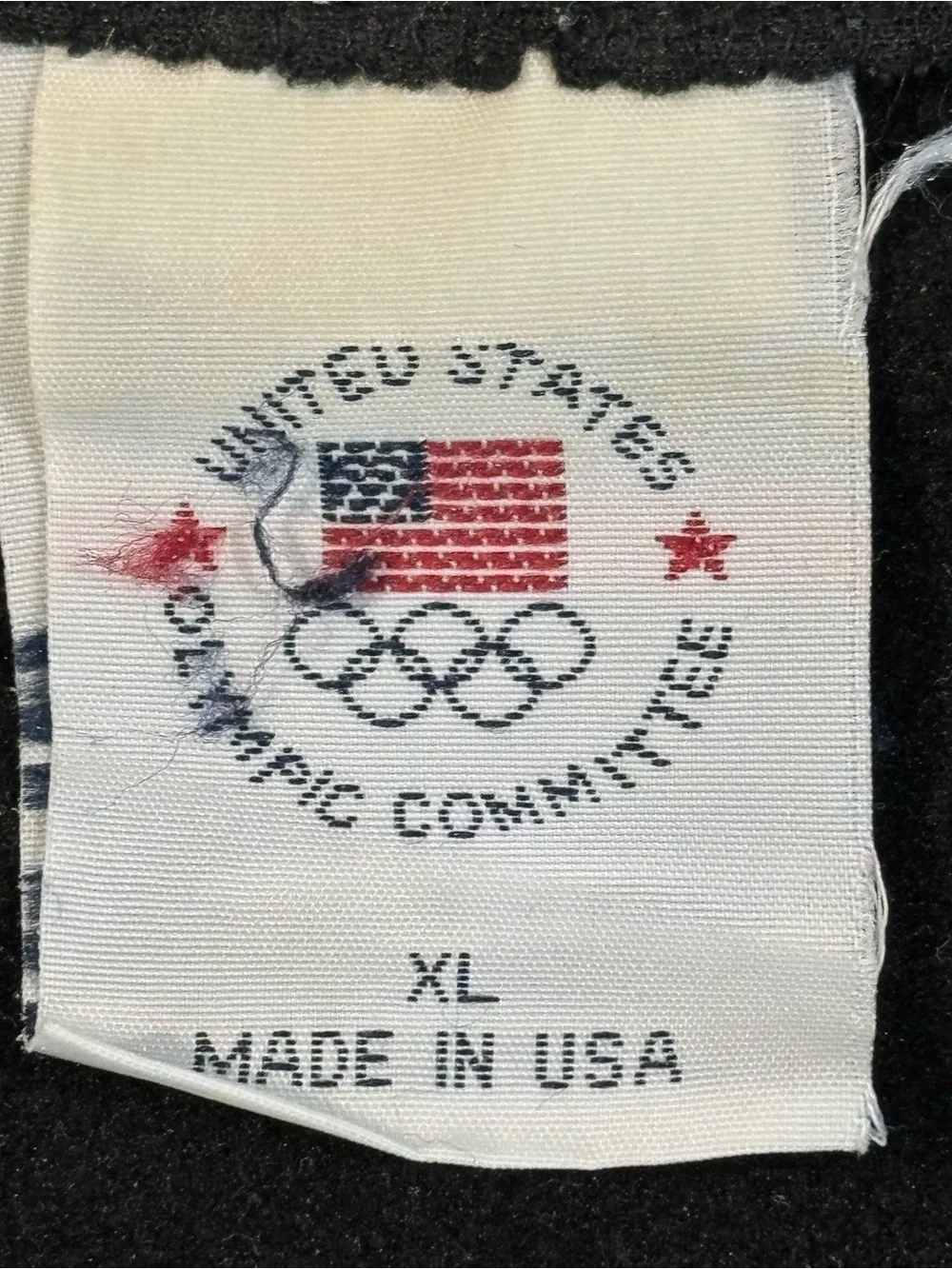USA Olympics Jacket Mens XL Black Team USA Full Zip Olympic Committee Warm Up